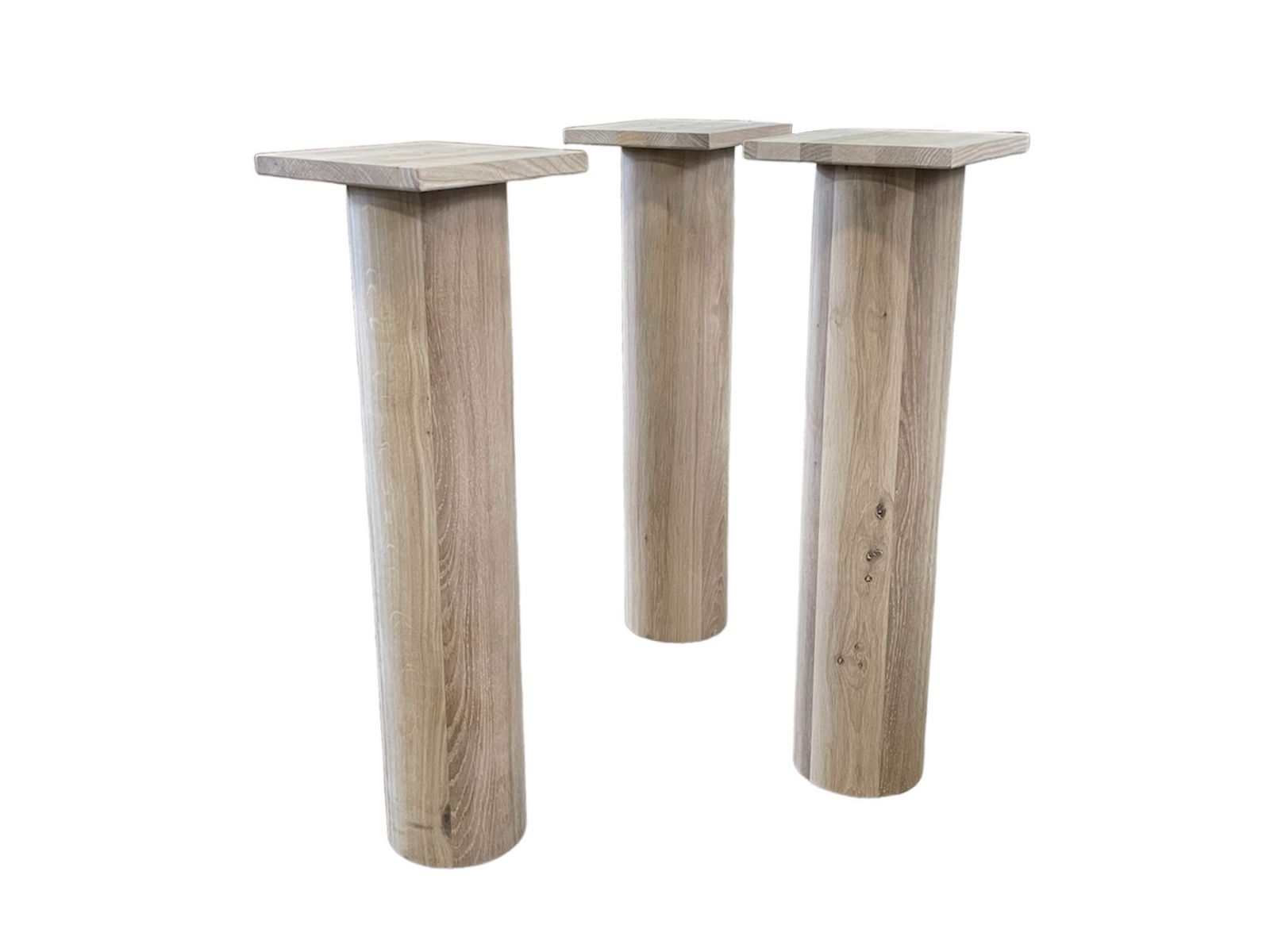 Eikenhouten ronde houten kokers - 3 set - Madelief